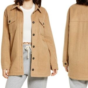 Women's Tan Button-Up Jacket